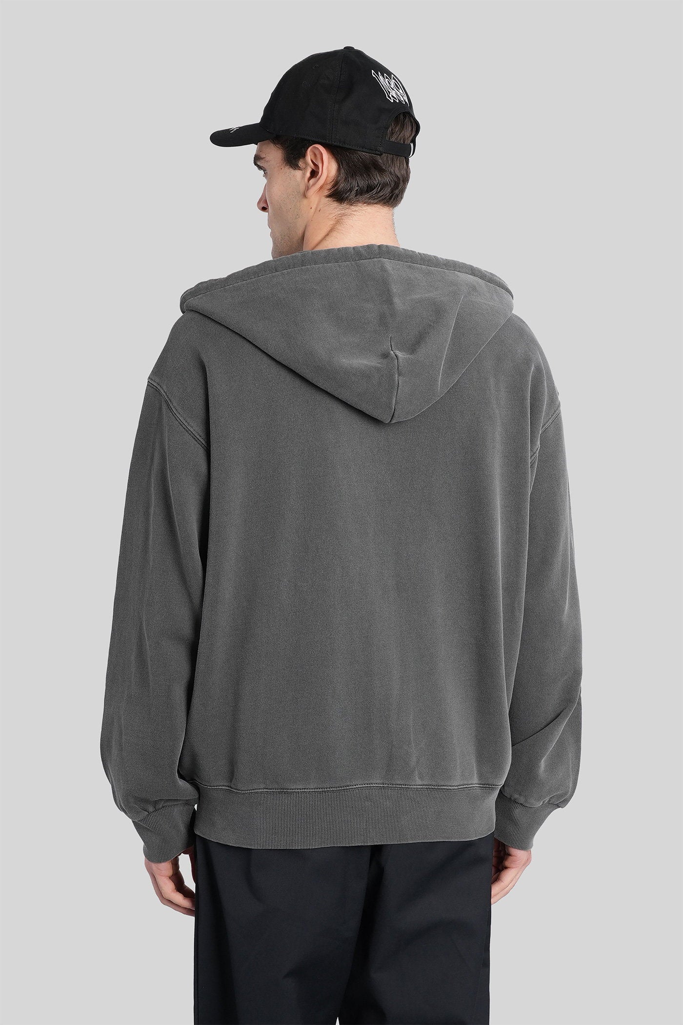 Hooded nelson jacket Sweatshirt in grey cotton Abbigliamento