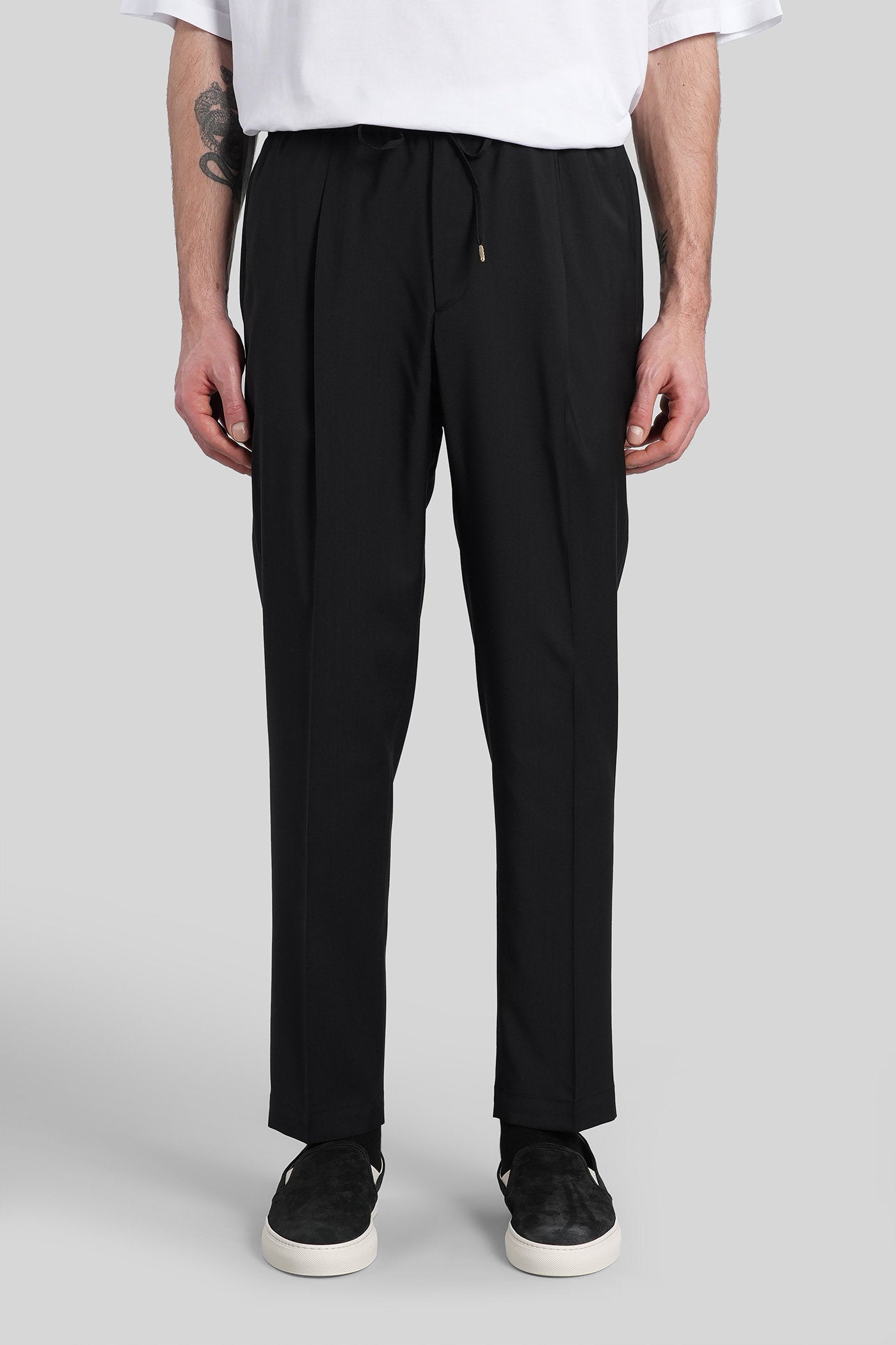 Wimblendons Pants Black Wool Abbigliamento