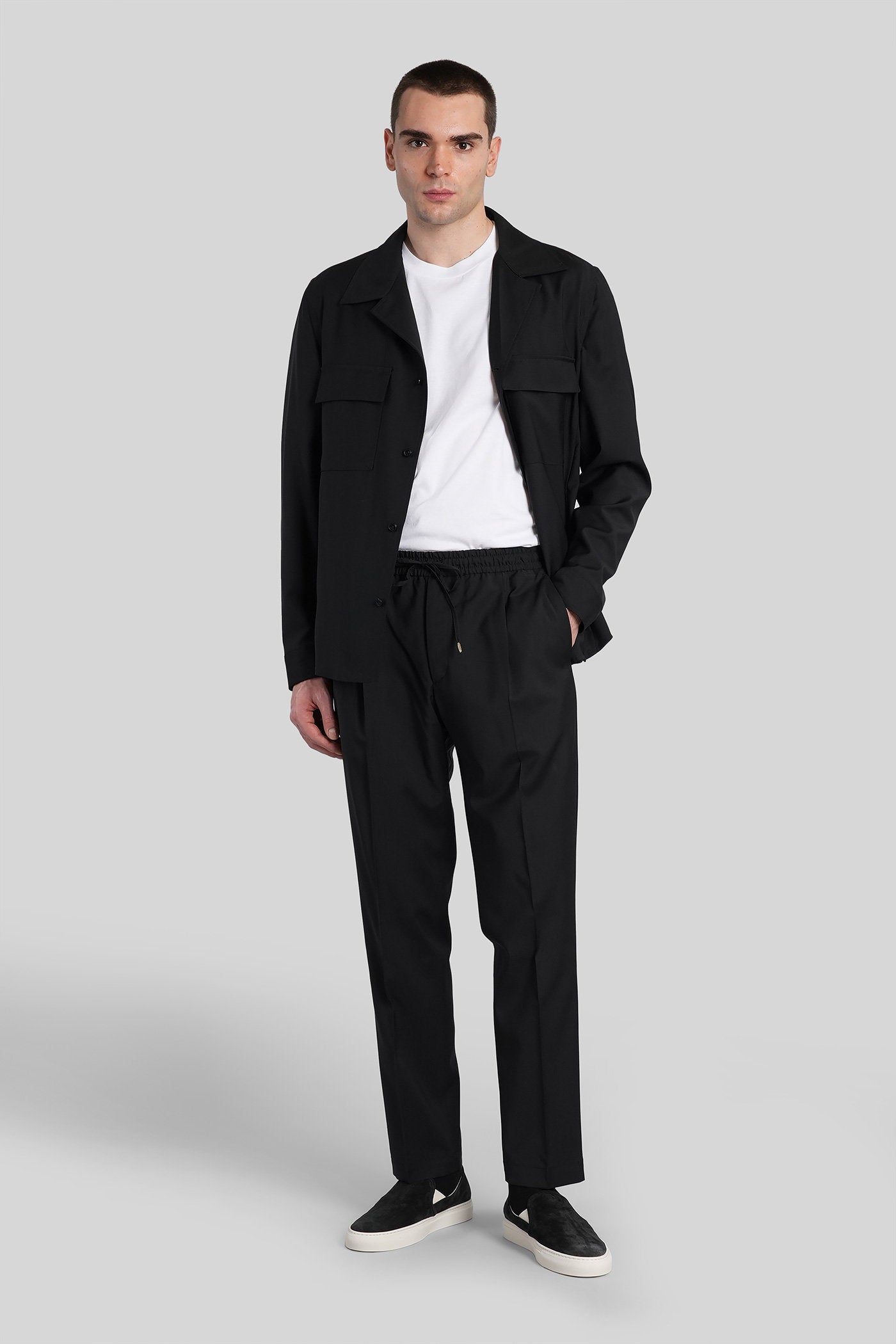 Wimblendons Pants Black Wool Abbigliamento