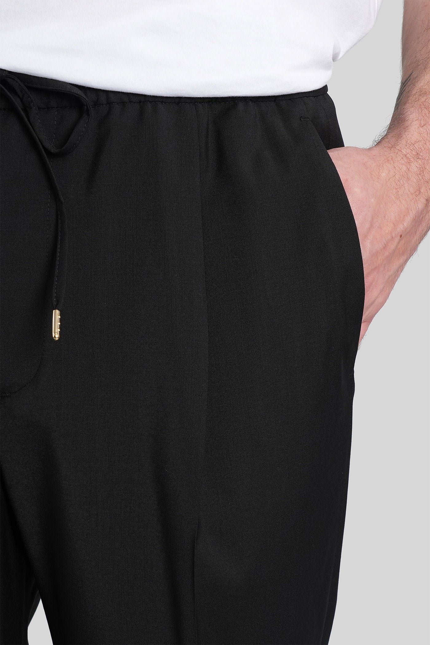 Wimblendons Pants Black Wool Abbigliamento
