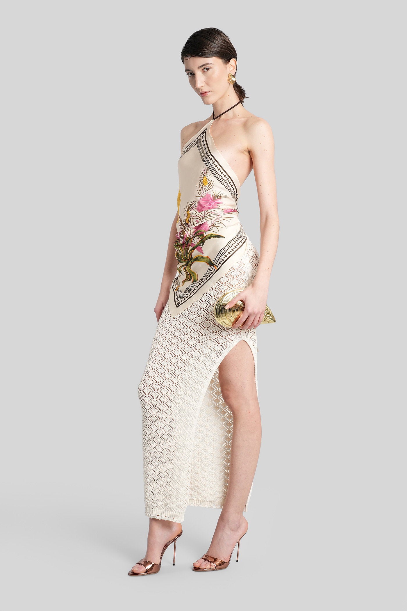 Skirt in white cotton Abbigliamento