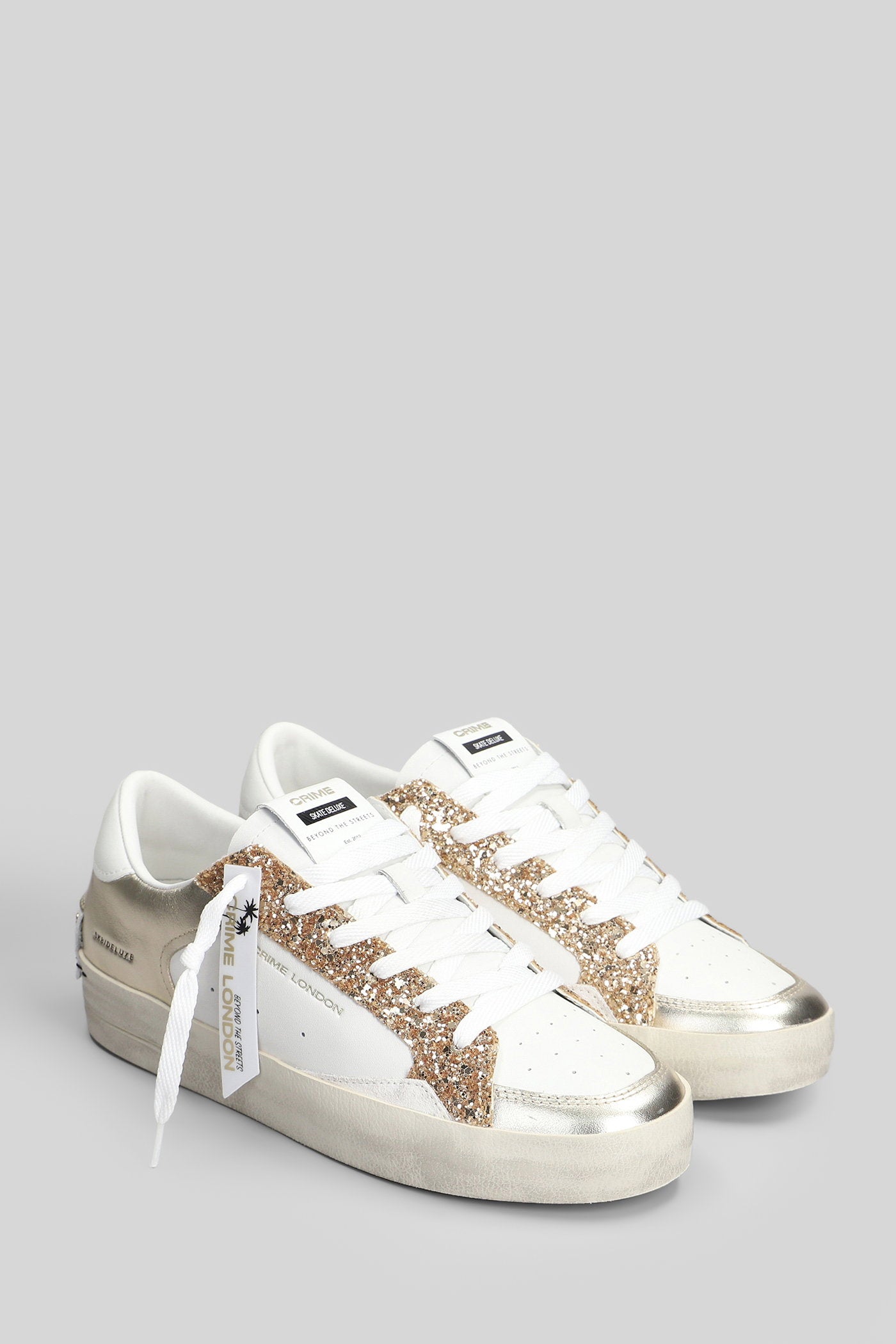 Sk8 Deluxe Sneakers in white leather Scarpe