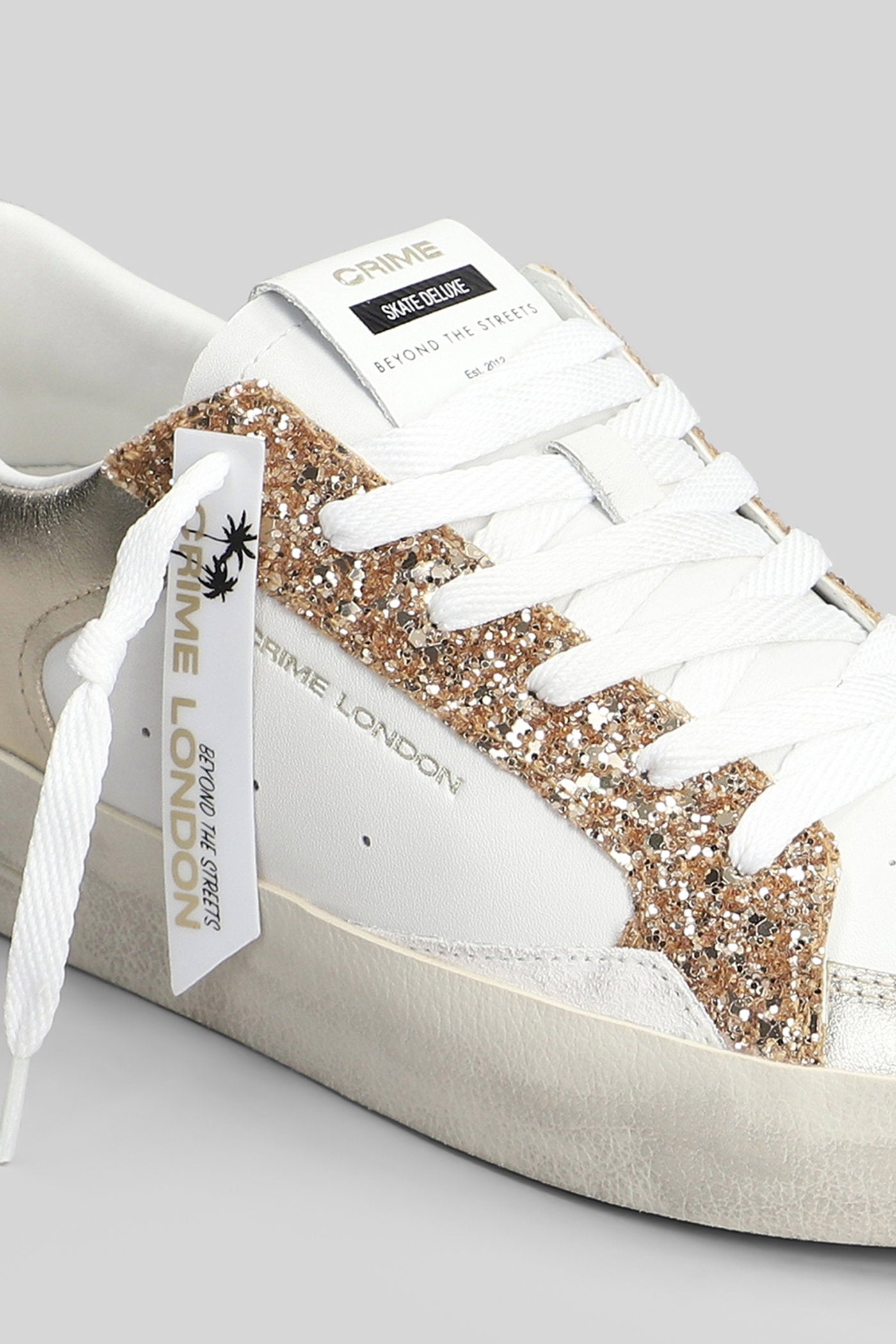 Sk8 Deluxe Sneakers in white leather Scarpe