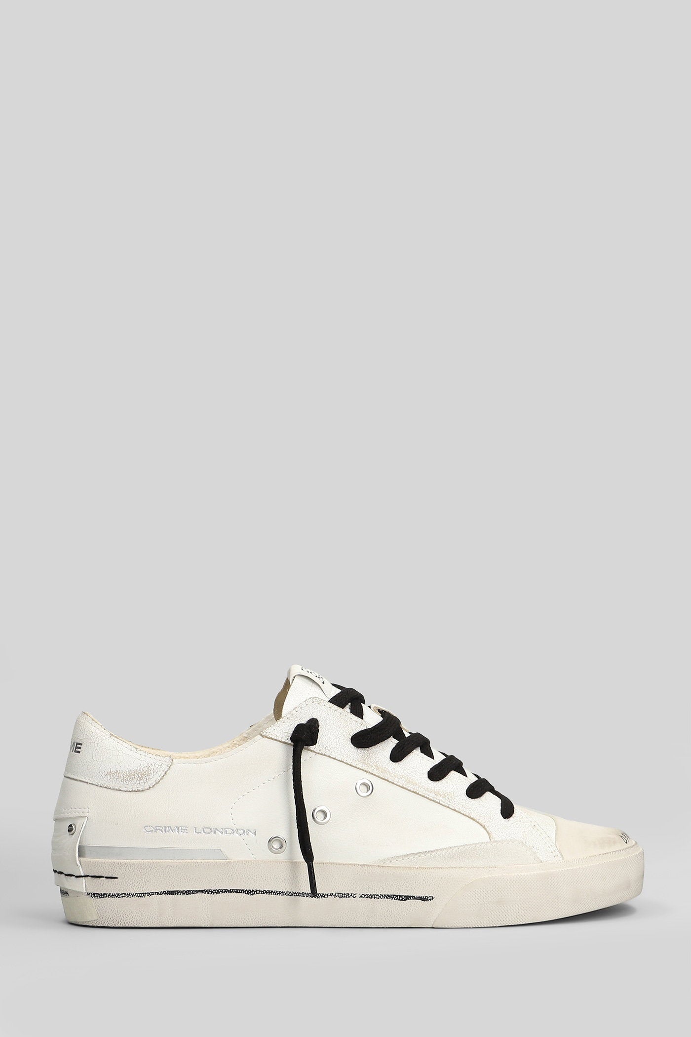 Sk8 Recut Sneakers in white leather Scarpe