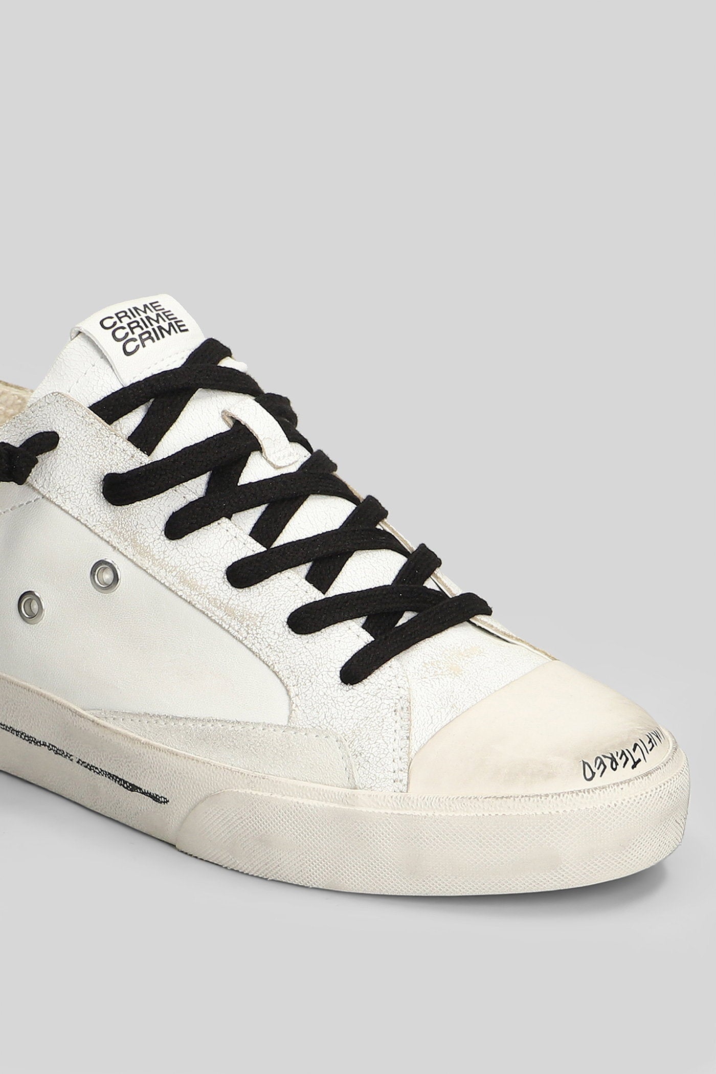 Sk8 Recut Sneakers in white leather Scarpe