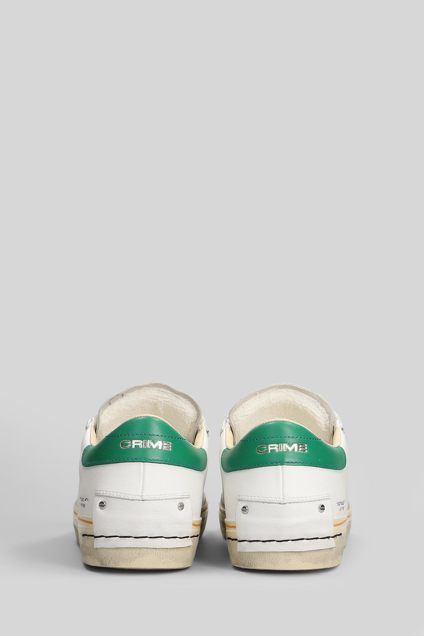 Distressed Lo Sneakers in white leather Scarpe