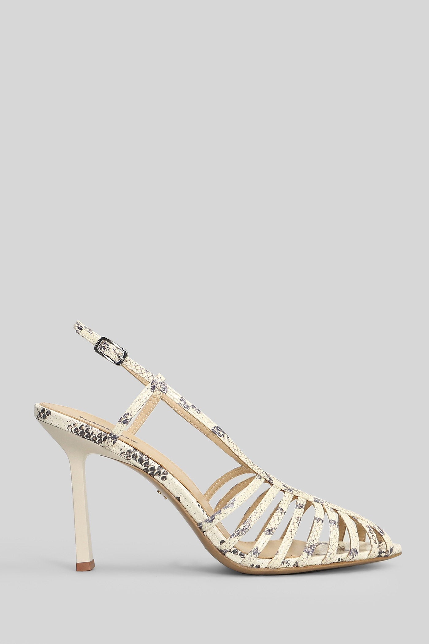Agata Sandal 95 Beige Leather Scarpe