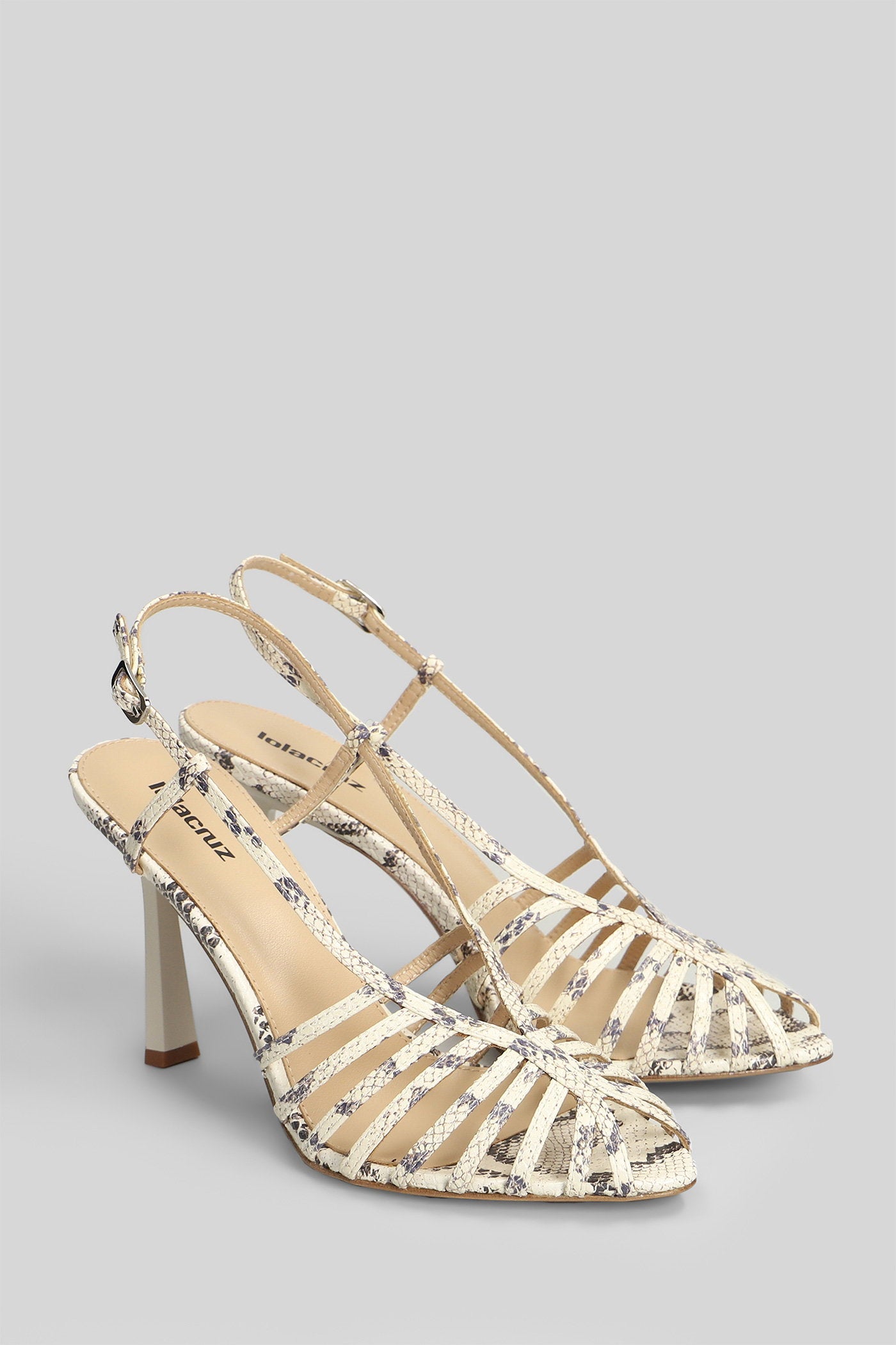 Agata Sandal 95 Beige Leather Scarpe