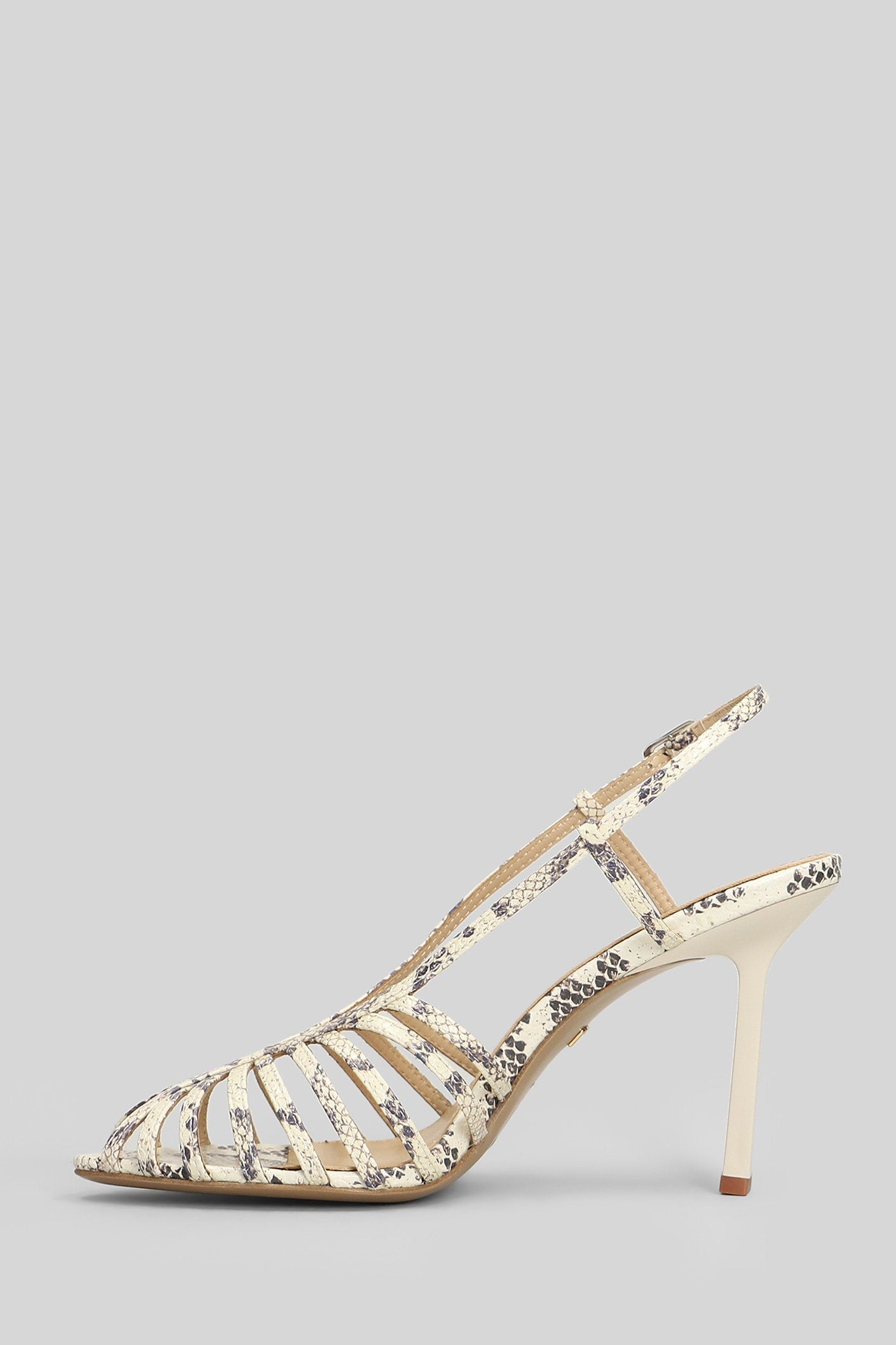 Agata Sandal 95 Beige Leather Scarpe