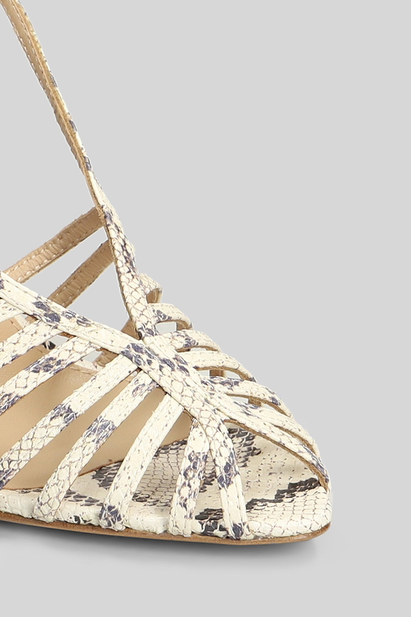 Agata Sandal 95 Beige Leather Scarpe