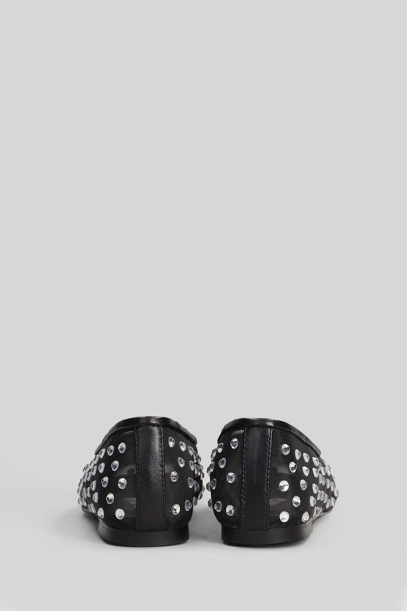 Berry Flat Ballet Flats Black Leather Scarpe