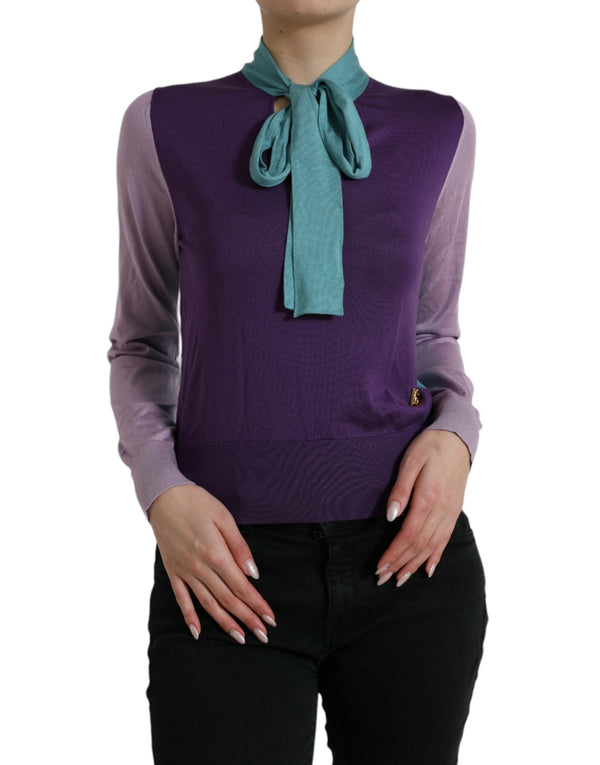 Dolce & Gabbana 100% Silk sweater in purple