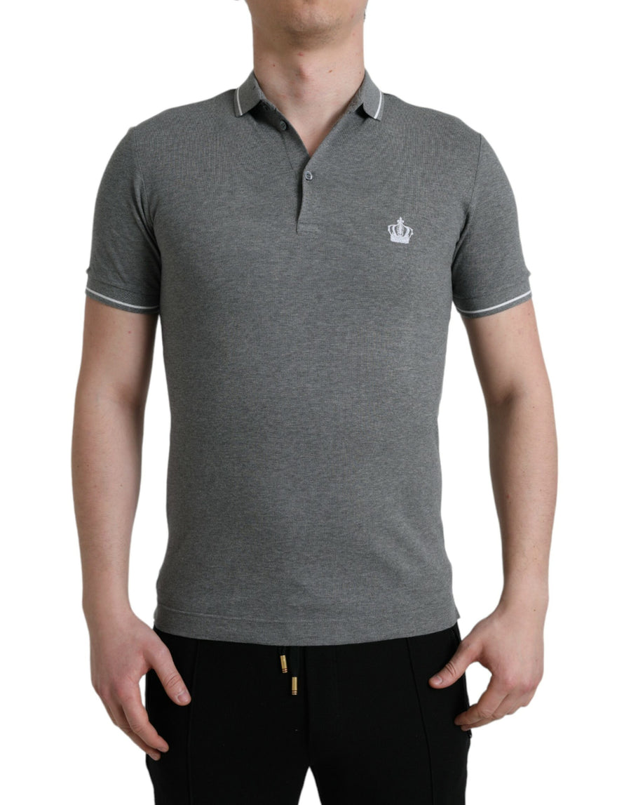 Dolce & Gabbana 100% Cotton polo in gray