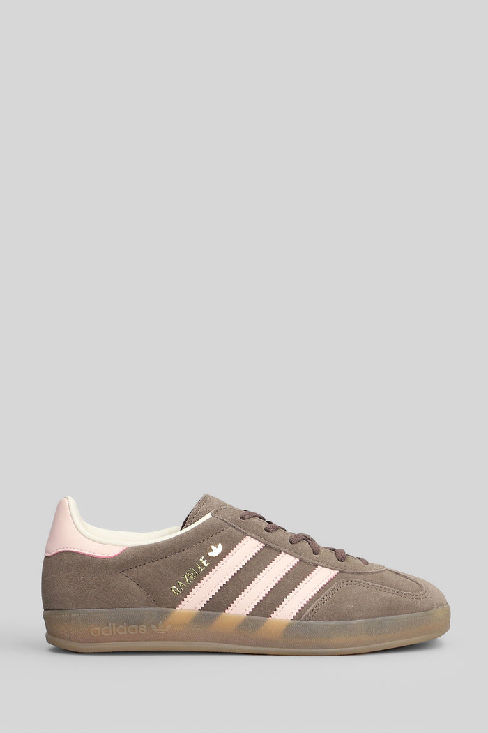 Gazelle Indoor W Sneakers Taupe Suede And Leather Scarpe