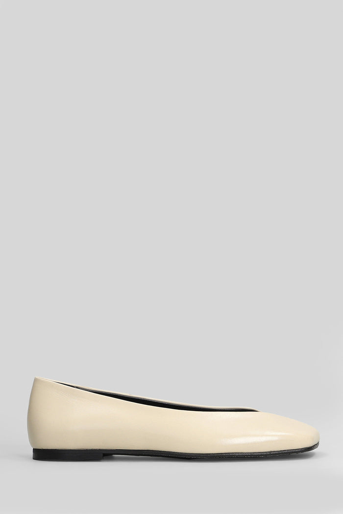 Katia rift Ballet flats in beige leather Scarpe
