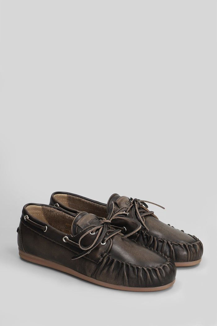 Rowan Loafers in brown leather Scarpe