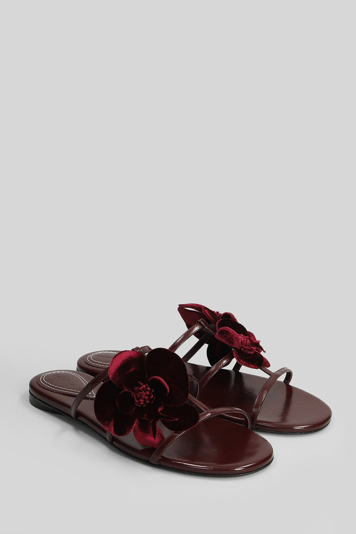 Flats in bordeaux leather Scarpe