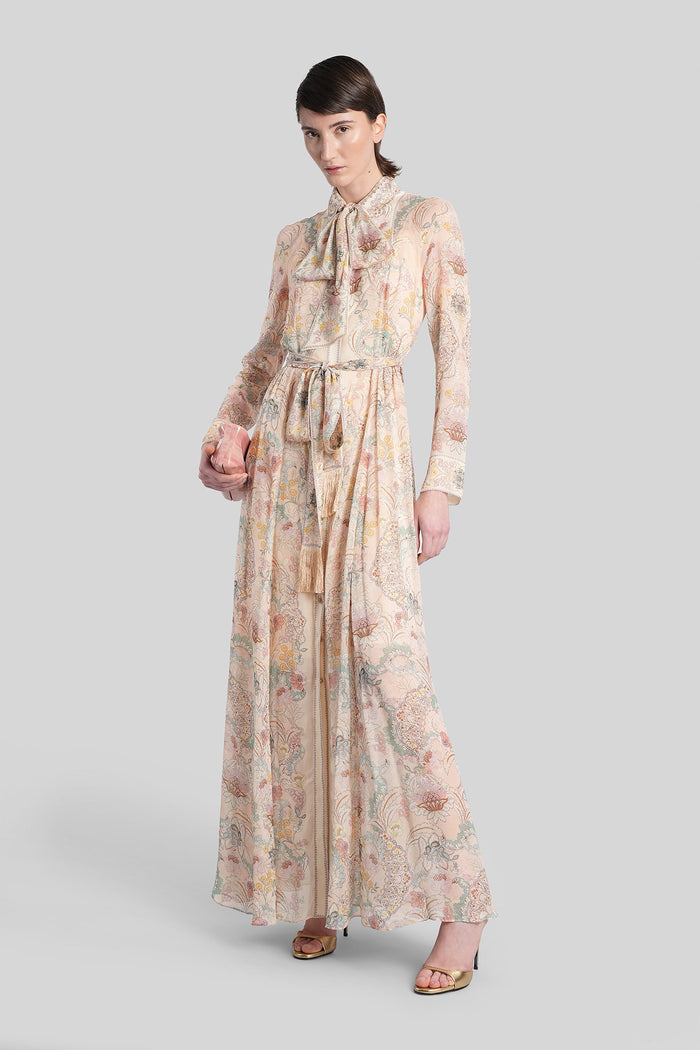 Long dress in multicolor viscose Abbigliamento