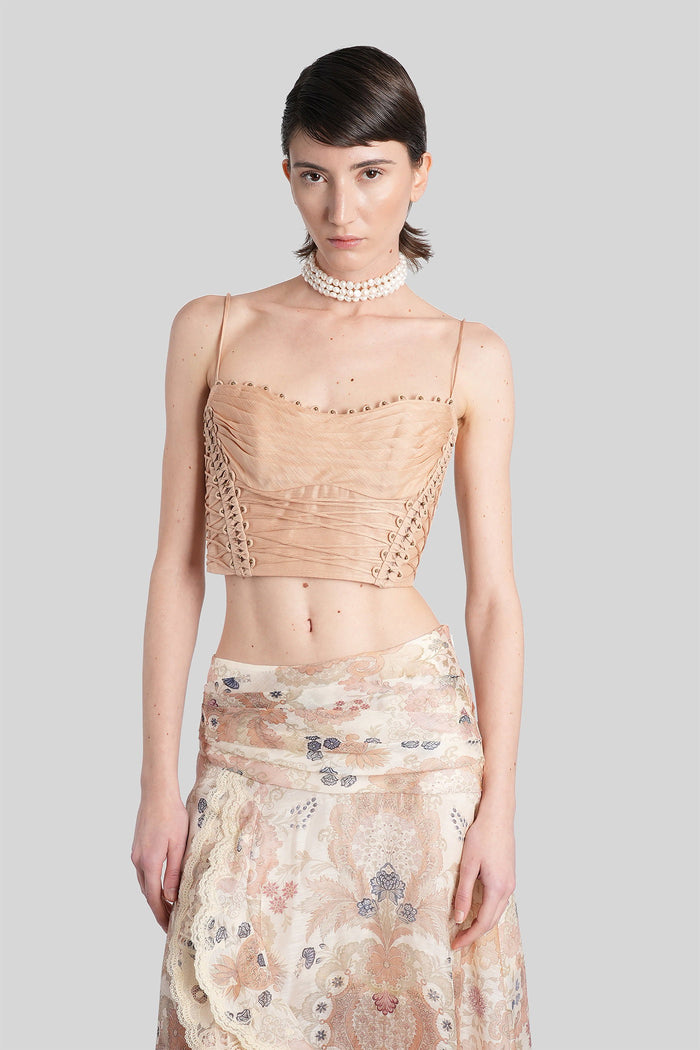 Topwear in rose-pink linen Abbigliamento