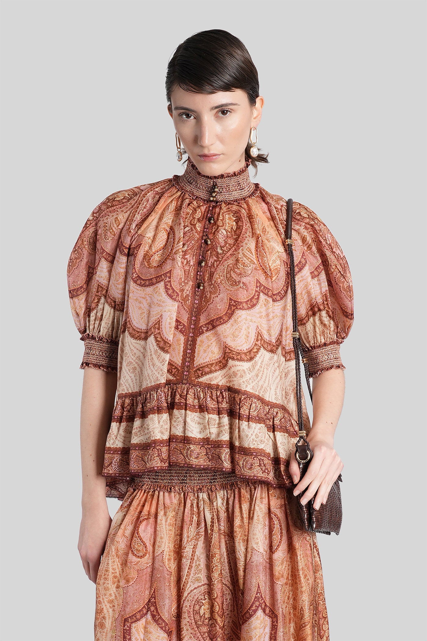 Blouse in rose-pink silk Abbigliamento