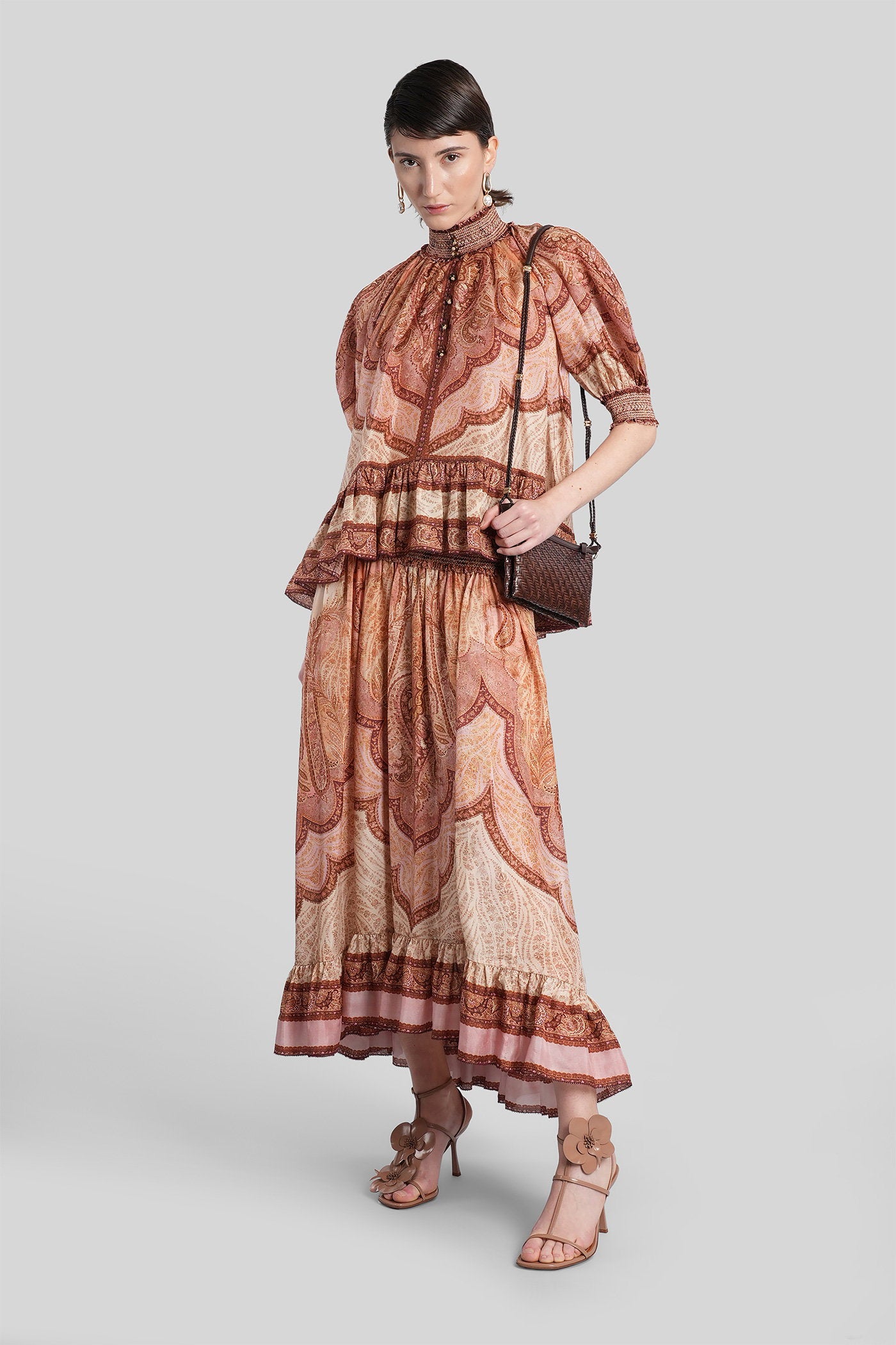 Blouse in rose-pink silk Abbigliamento