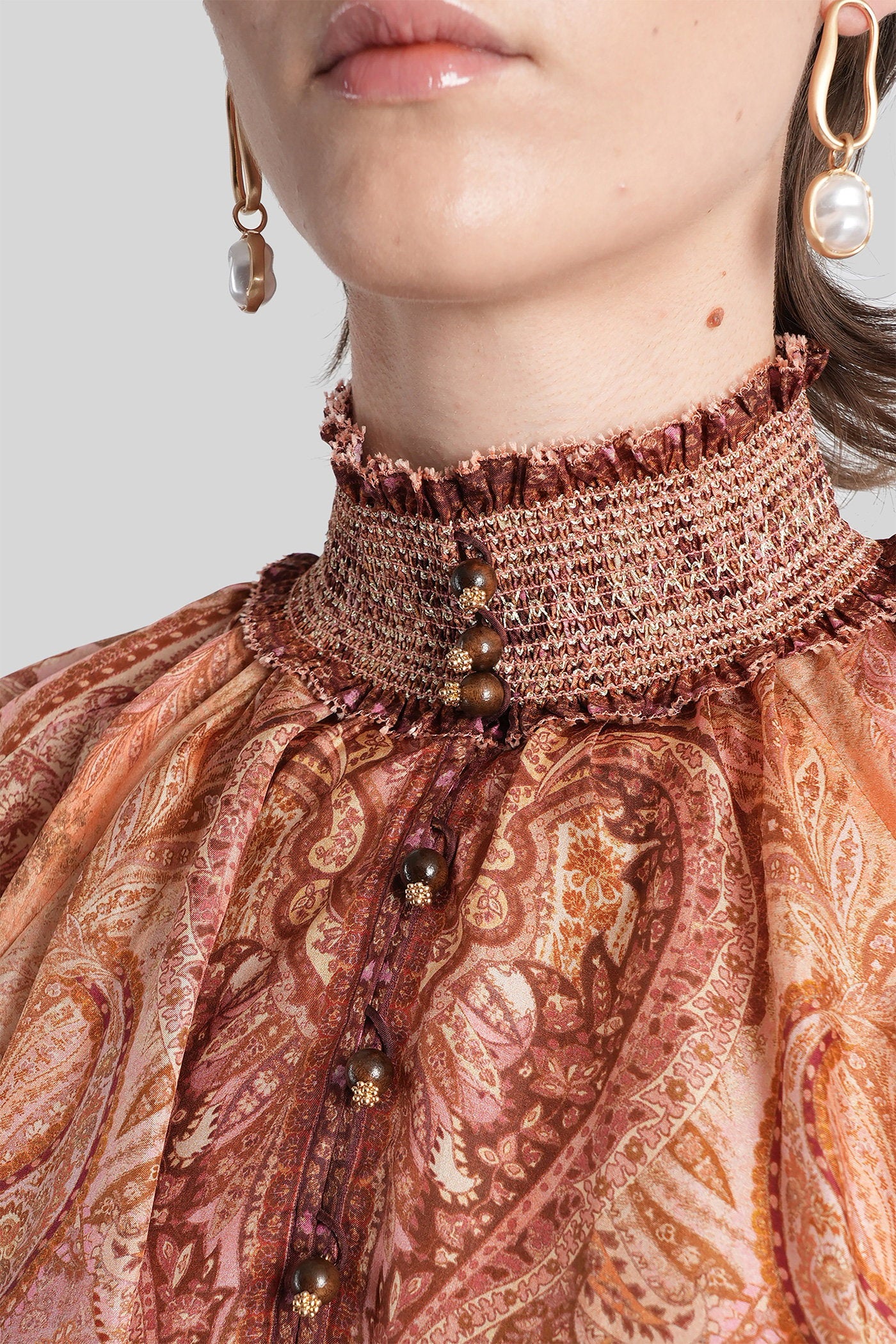 Blouse in rose-pink silk Abbigliamento