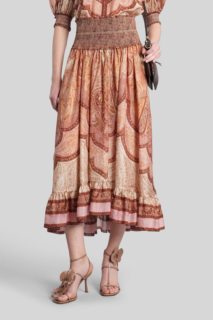 Skirt in rose-pink silk Abbigliamento