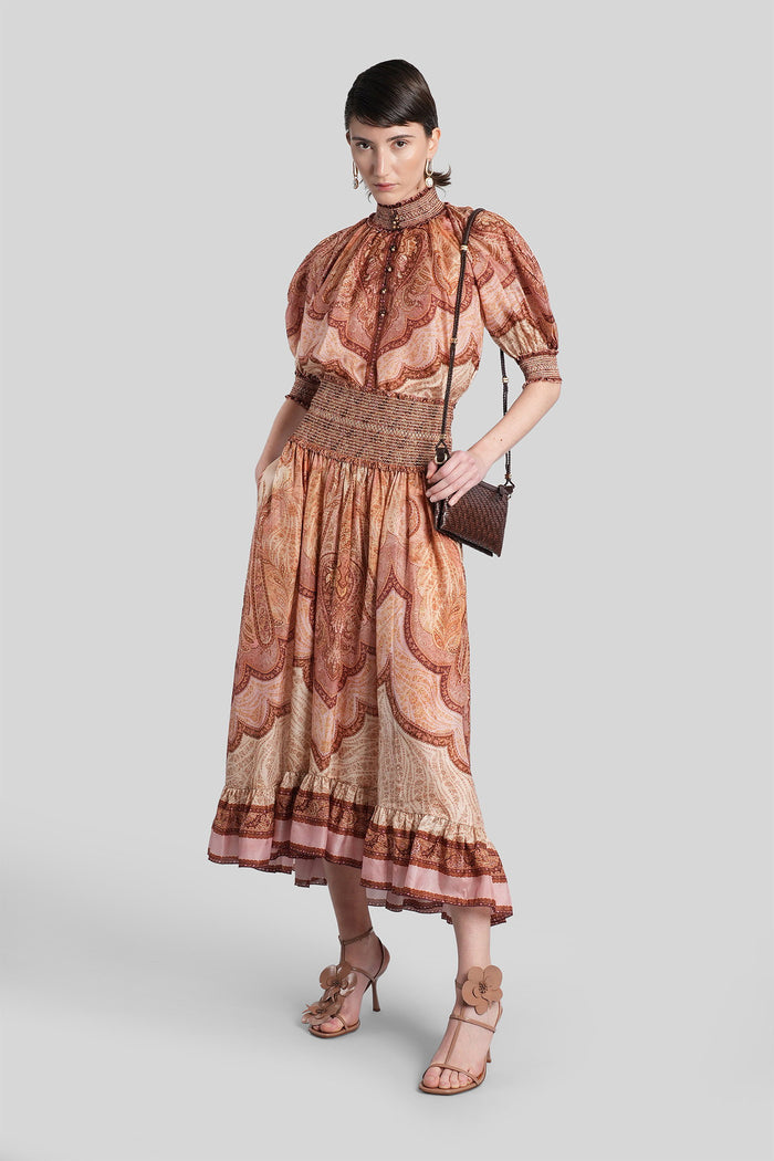 Skirt in rose-pink silk Abbigliamento