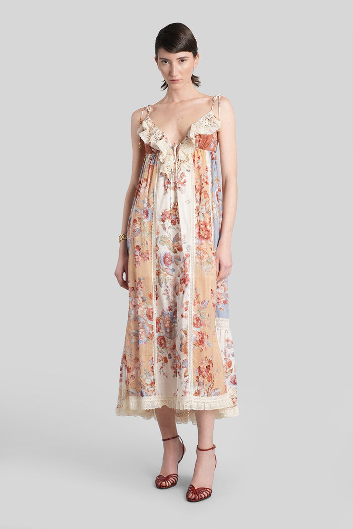 Long Dress Multicolor Cotton Abbigliamento