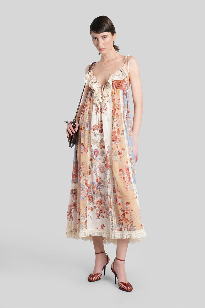 Long Dress Multicolor Cotton Abbigliamento