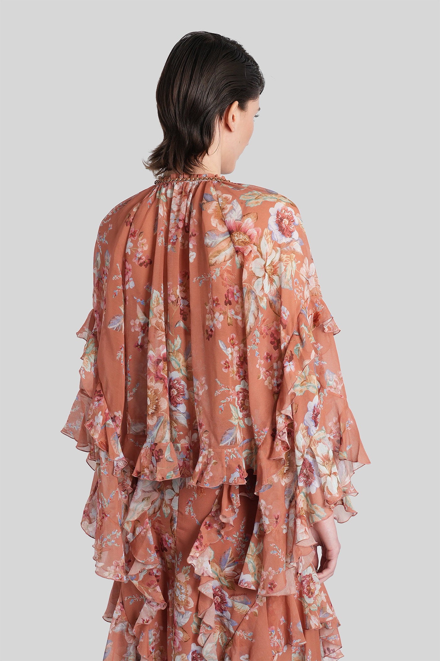 Blouse in brown cotton Abbigliamento