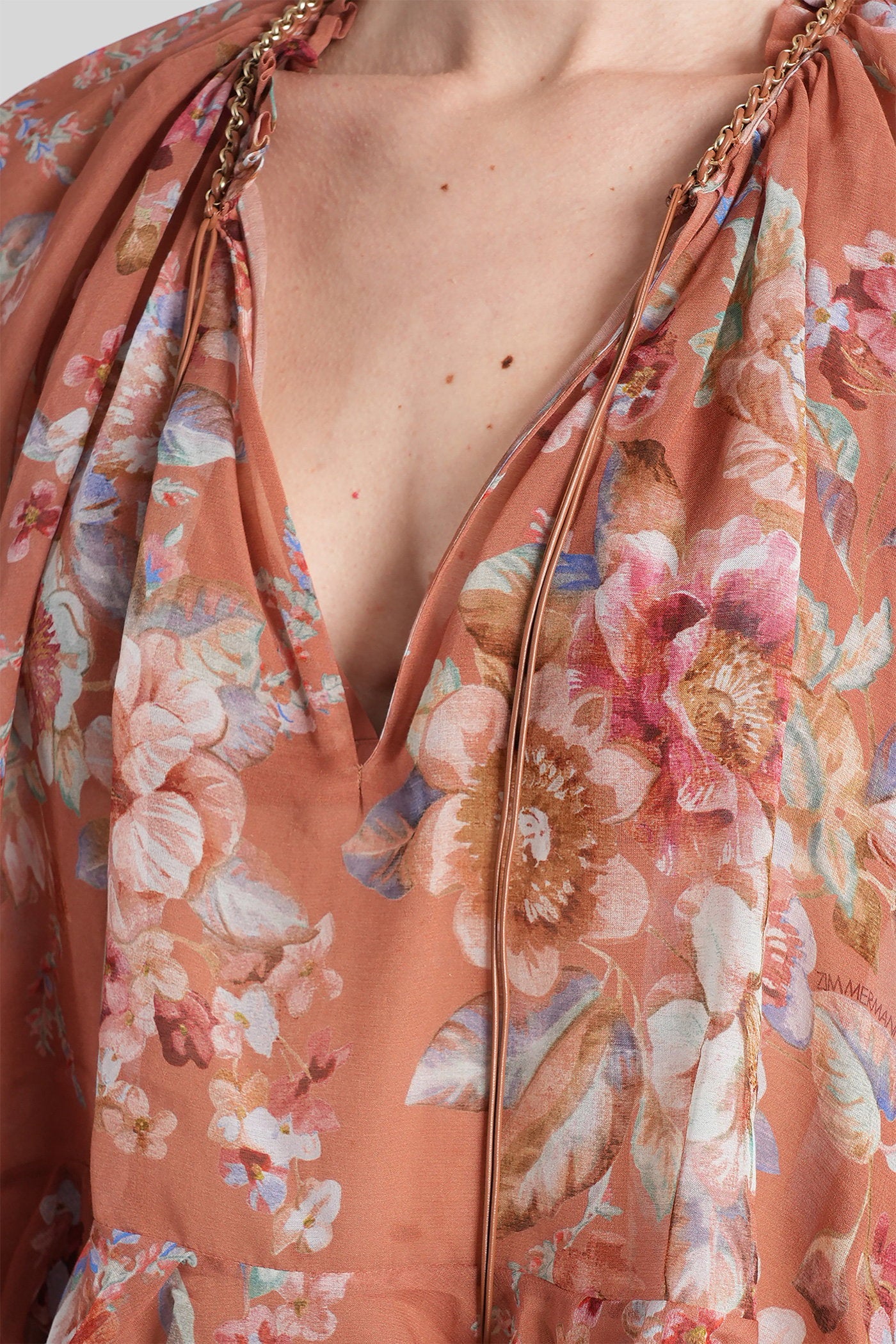 Blouse in brown cotton Abbigliamento