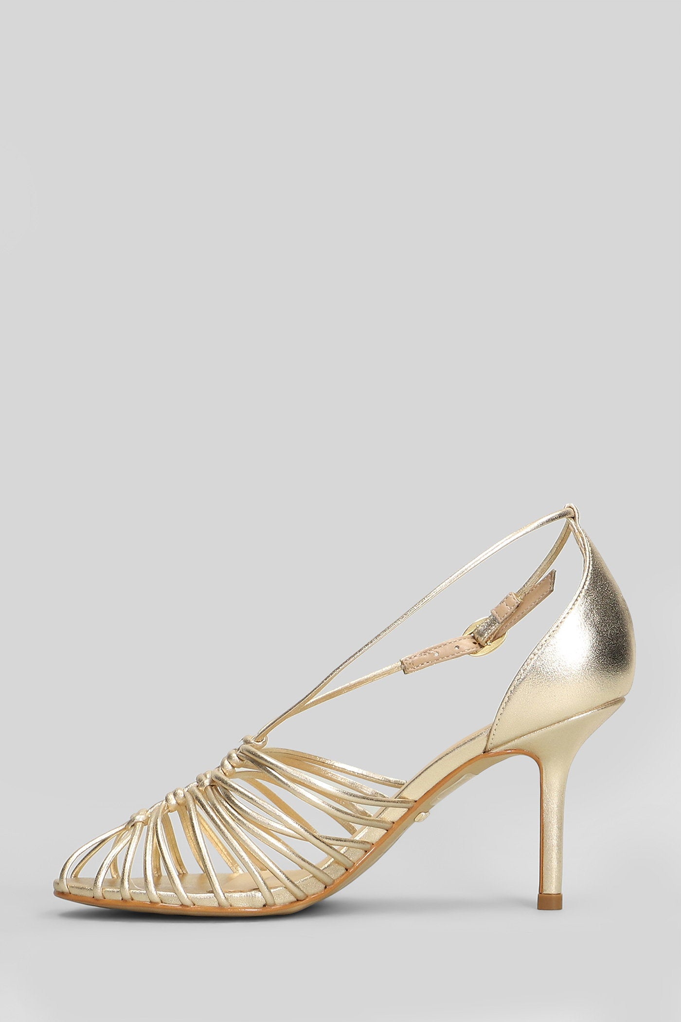Sandals in platinum leather Scarpe