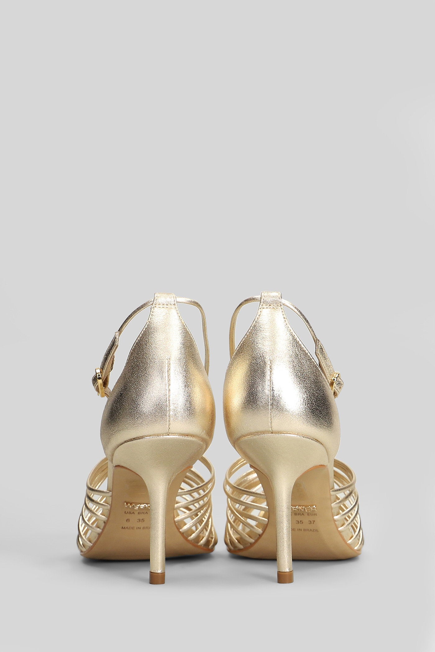 Sandals in platinum leather Scarpe