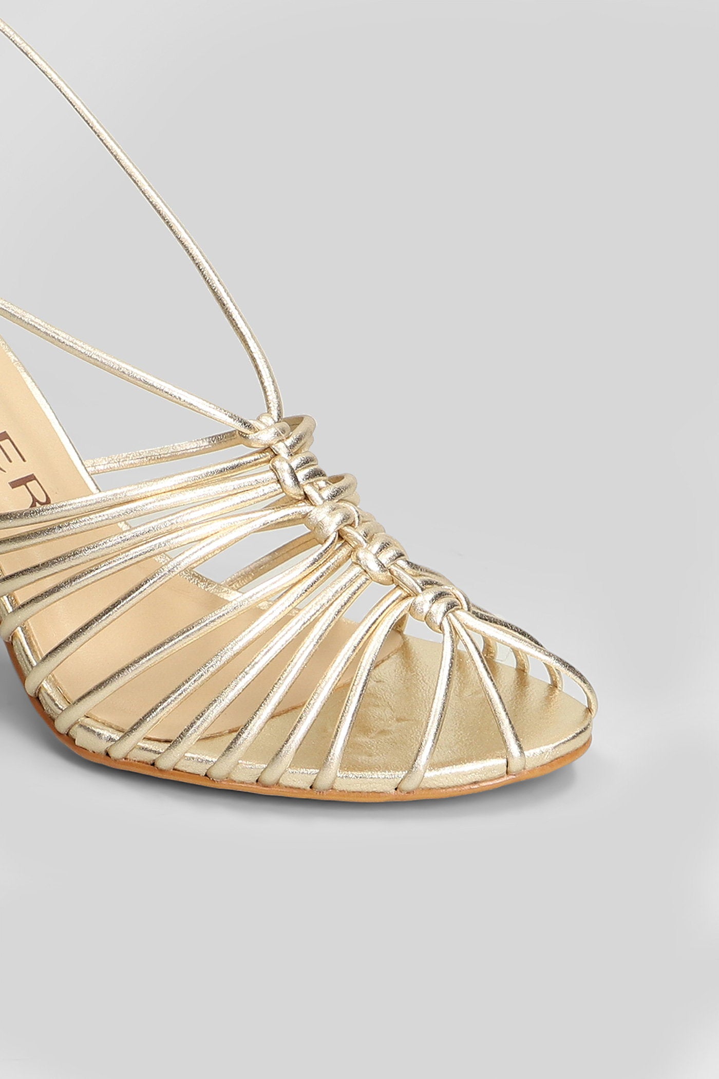 Sandals in platinum leather Scarpe