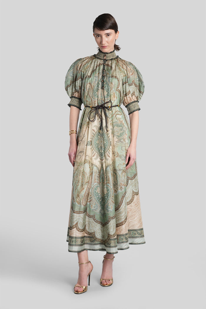 Mini dress in green silk Abbigliamento