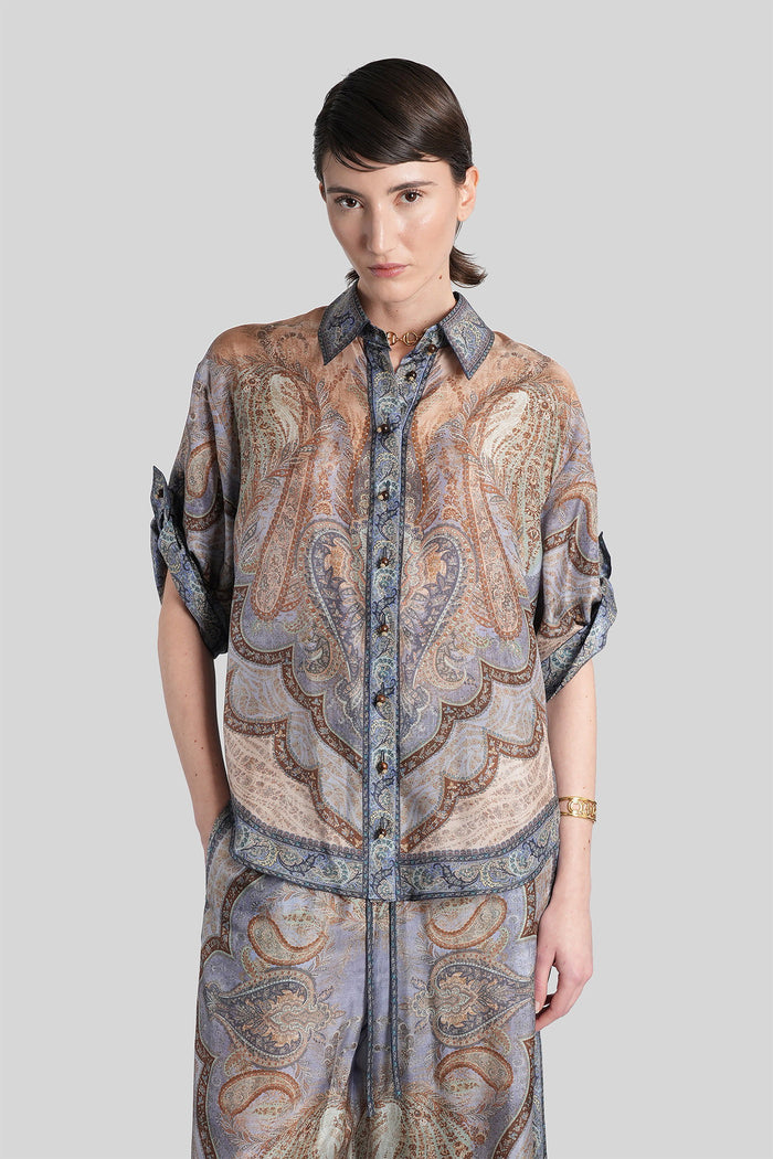 Shirt in rose-pink silk Abbigliamento