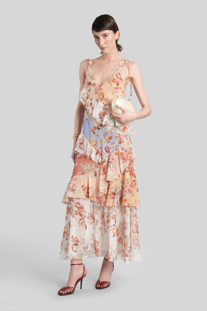 Long dress in multicolor cotton Abbigliamento