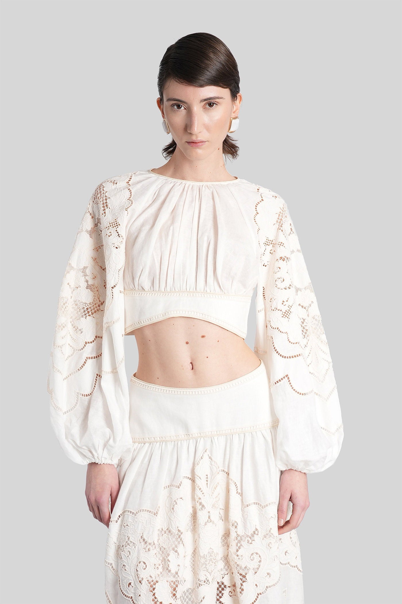 Topwear in white linen Abbigliamento