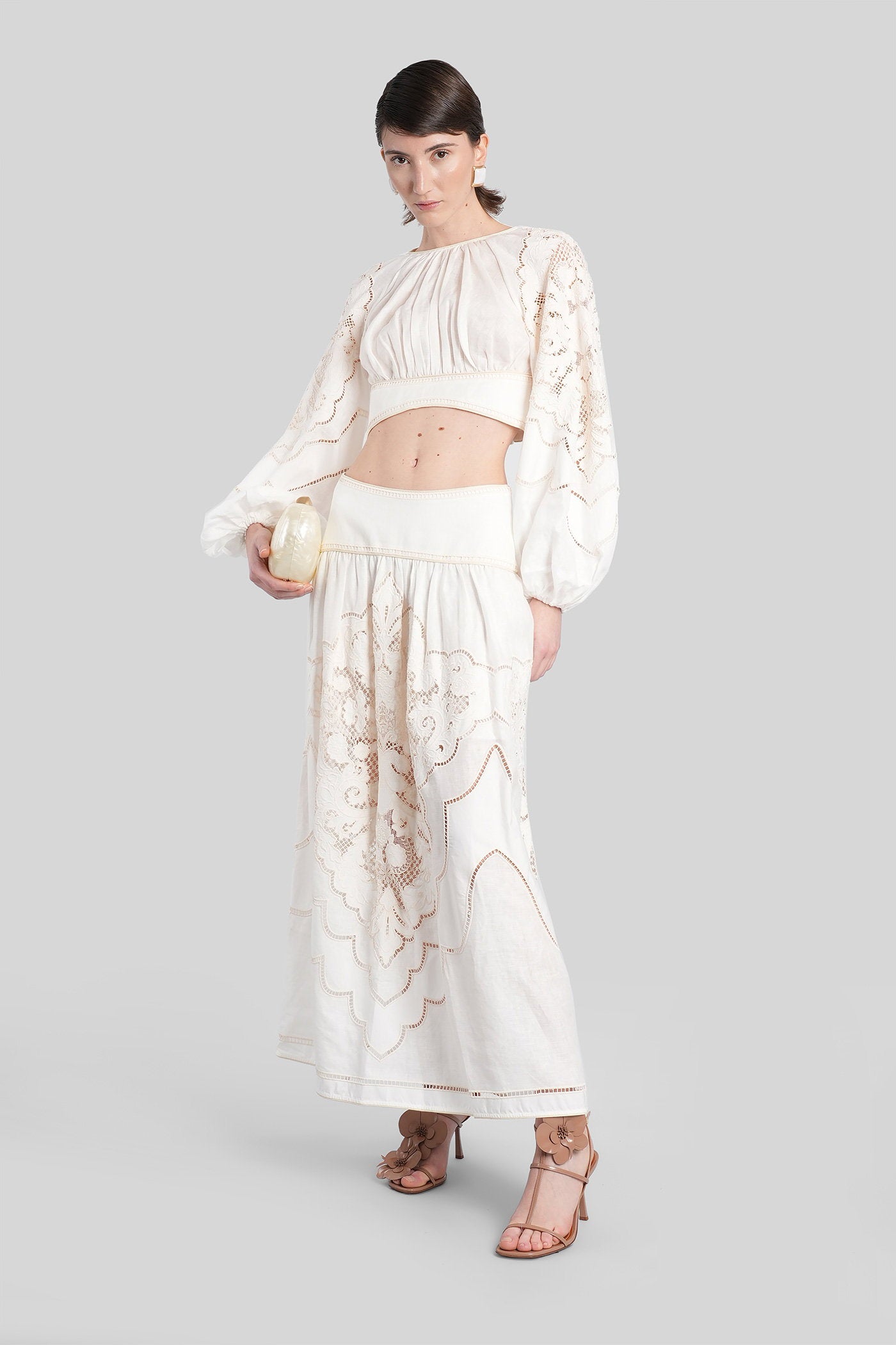 Topwear in white linen Abbigliamento