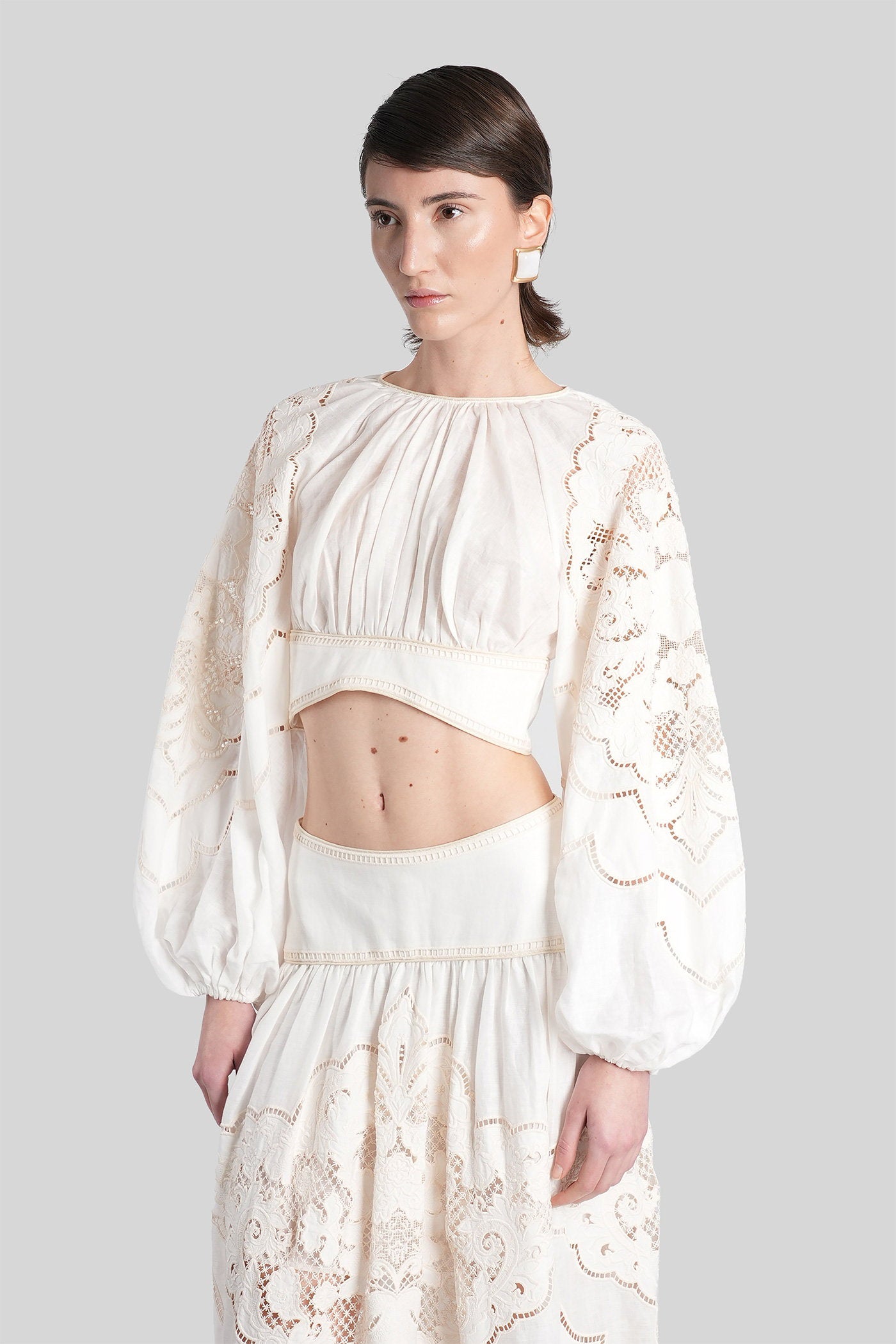 Topwear in white linen Abbigliamento