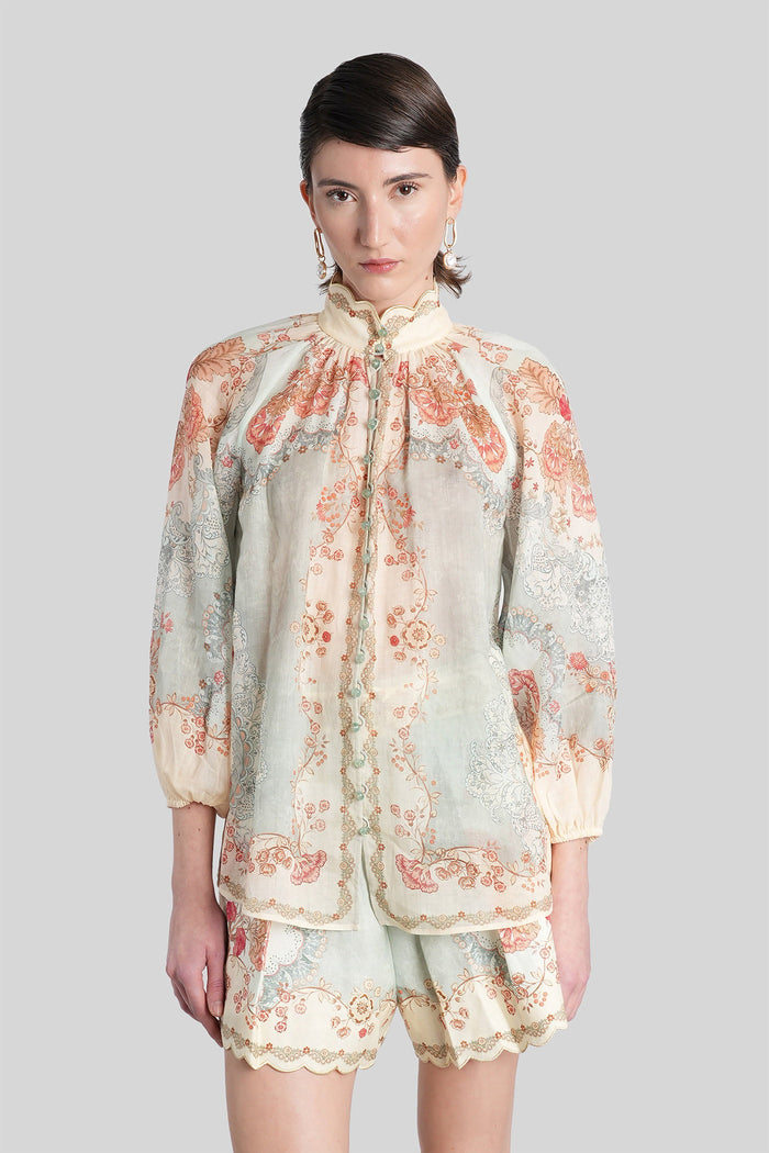 Blouse in multicolor ramie Abbigliamento