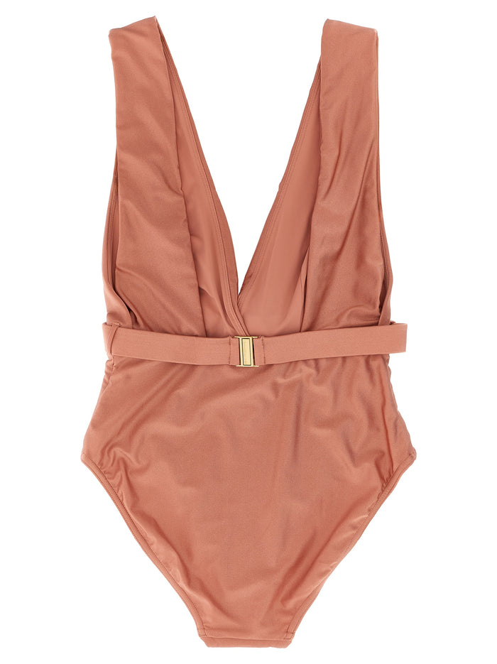 Lucky Plunge Flower one-piece swimsuit Pink Polyamide Beachwear