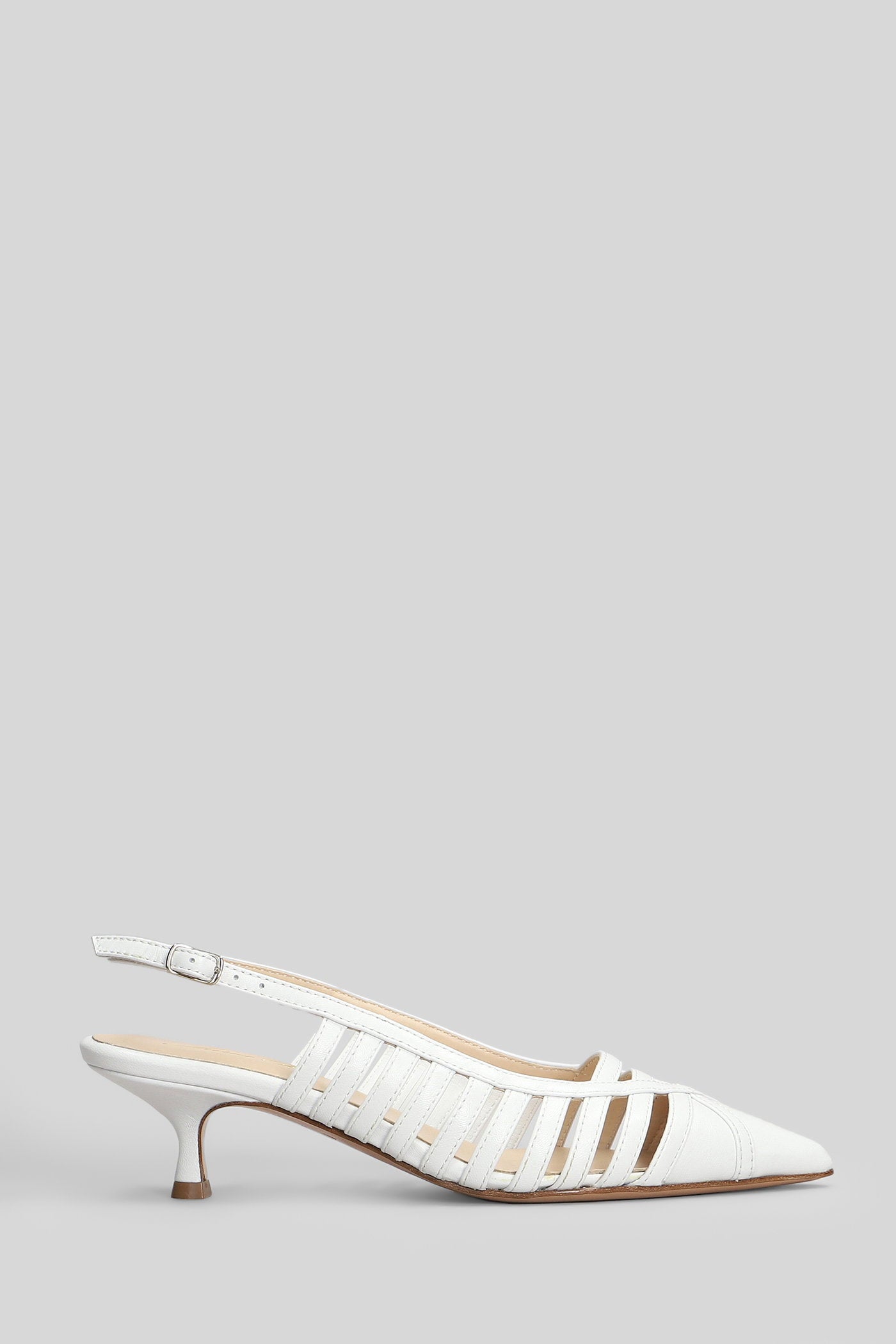 Pumps In White Leather Scarpe