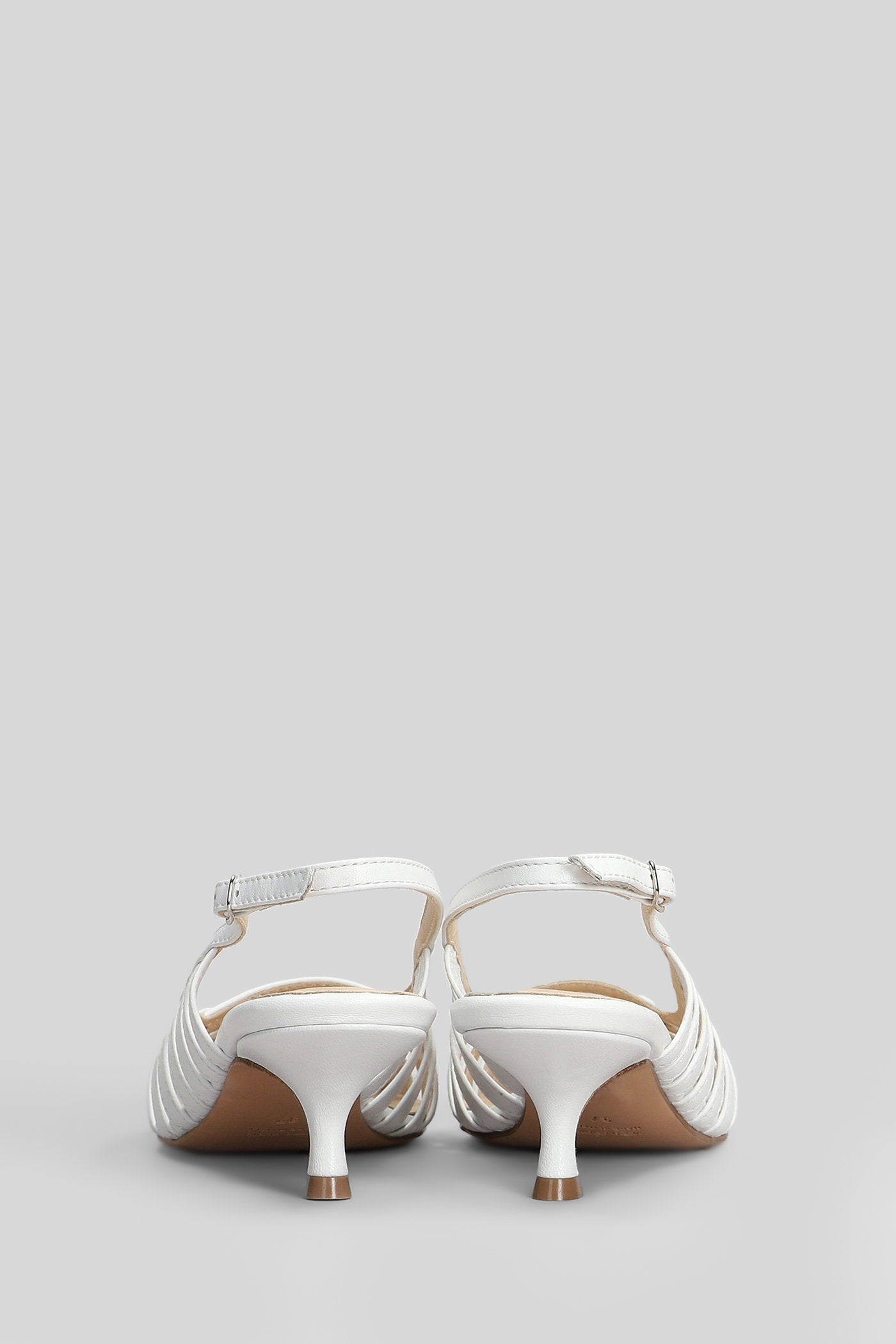 Pumps In White Leather Scarpe