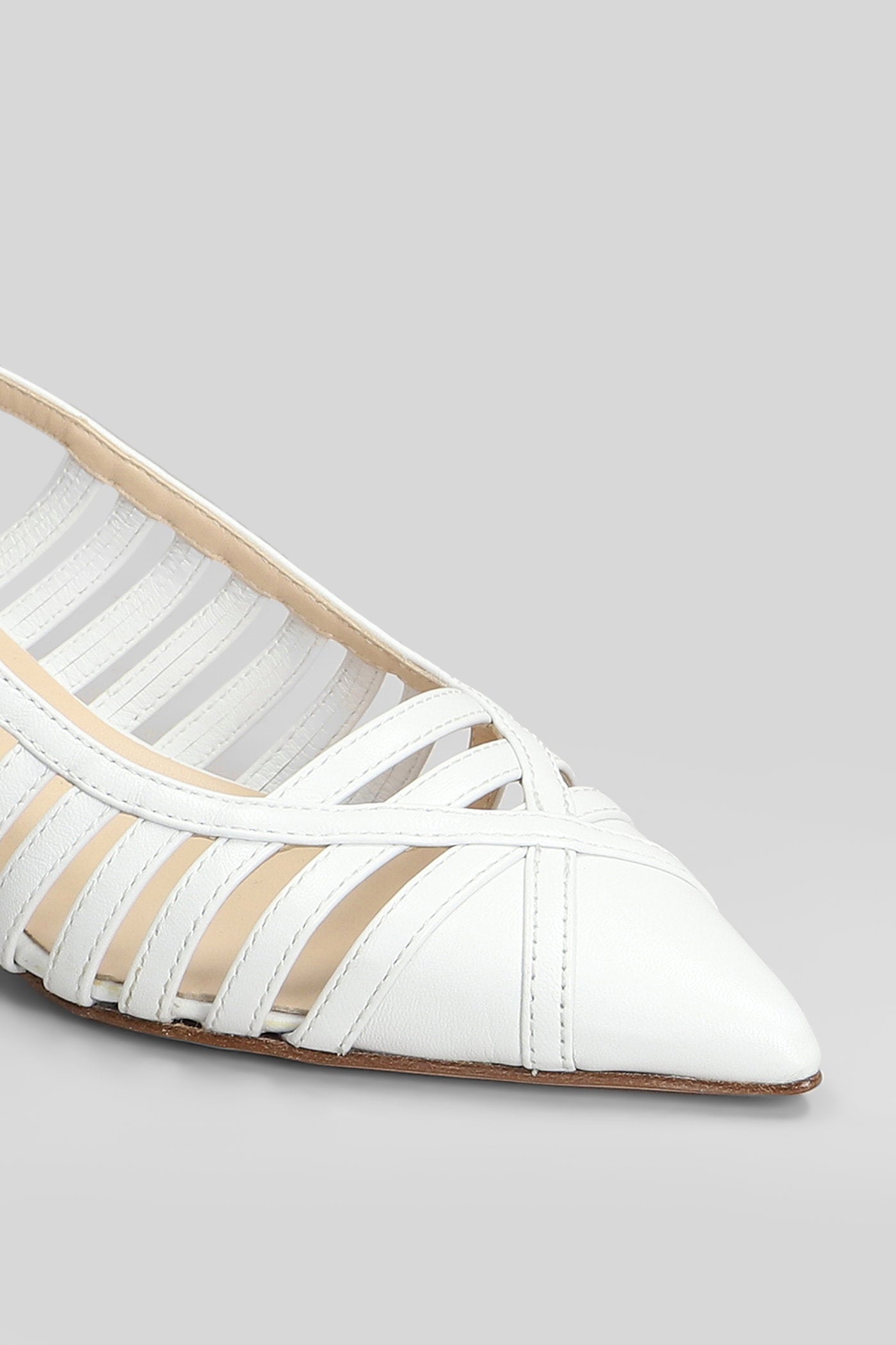 Pumps In White Leather Scarpe
