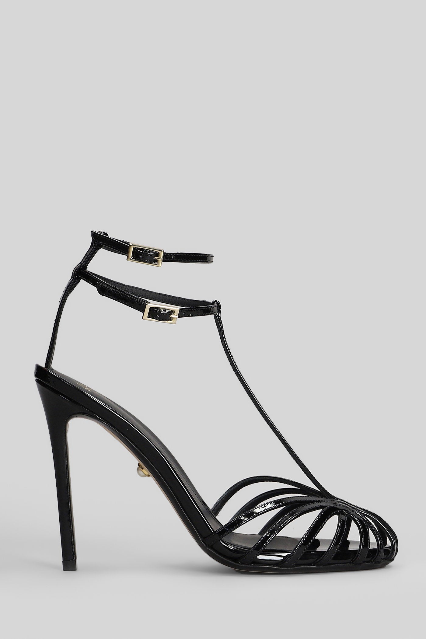 Stella 110 Sandals in black patent leather Scarpe