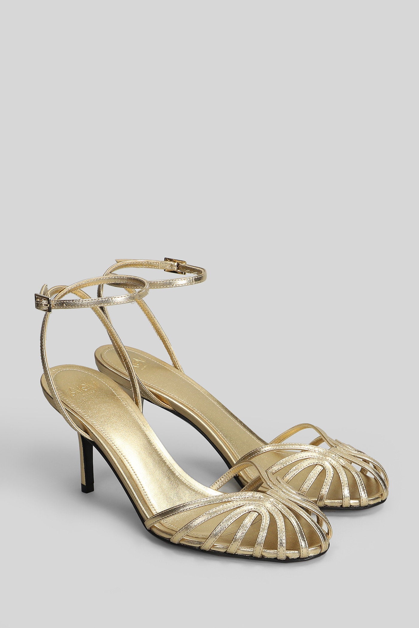 Blake 75 Sandals in gold leather Scarpe
