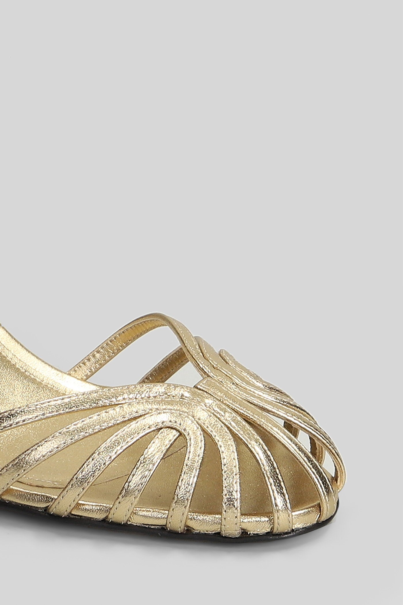 Blake 75 Sandals in gold leather Scarpe