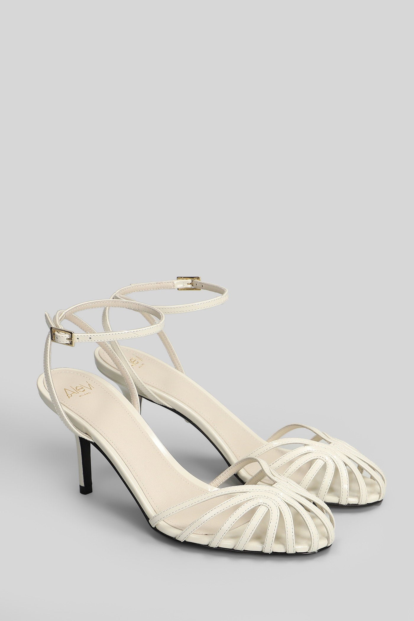 Blake 75 Sandals in white patent leather Scarpe